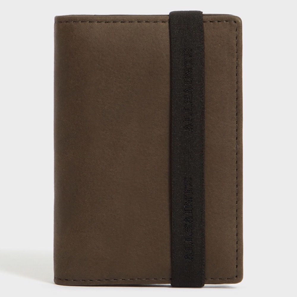 Allsaints Raven leather card holder